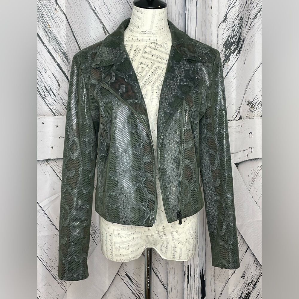 1. State Faux Snake Skin PU Moto Jacket 10